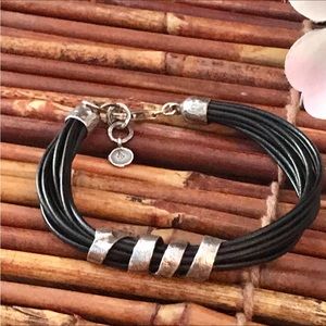 Silpada Sterling Silver Leather Bracelet